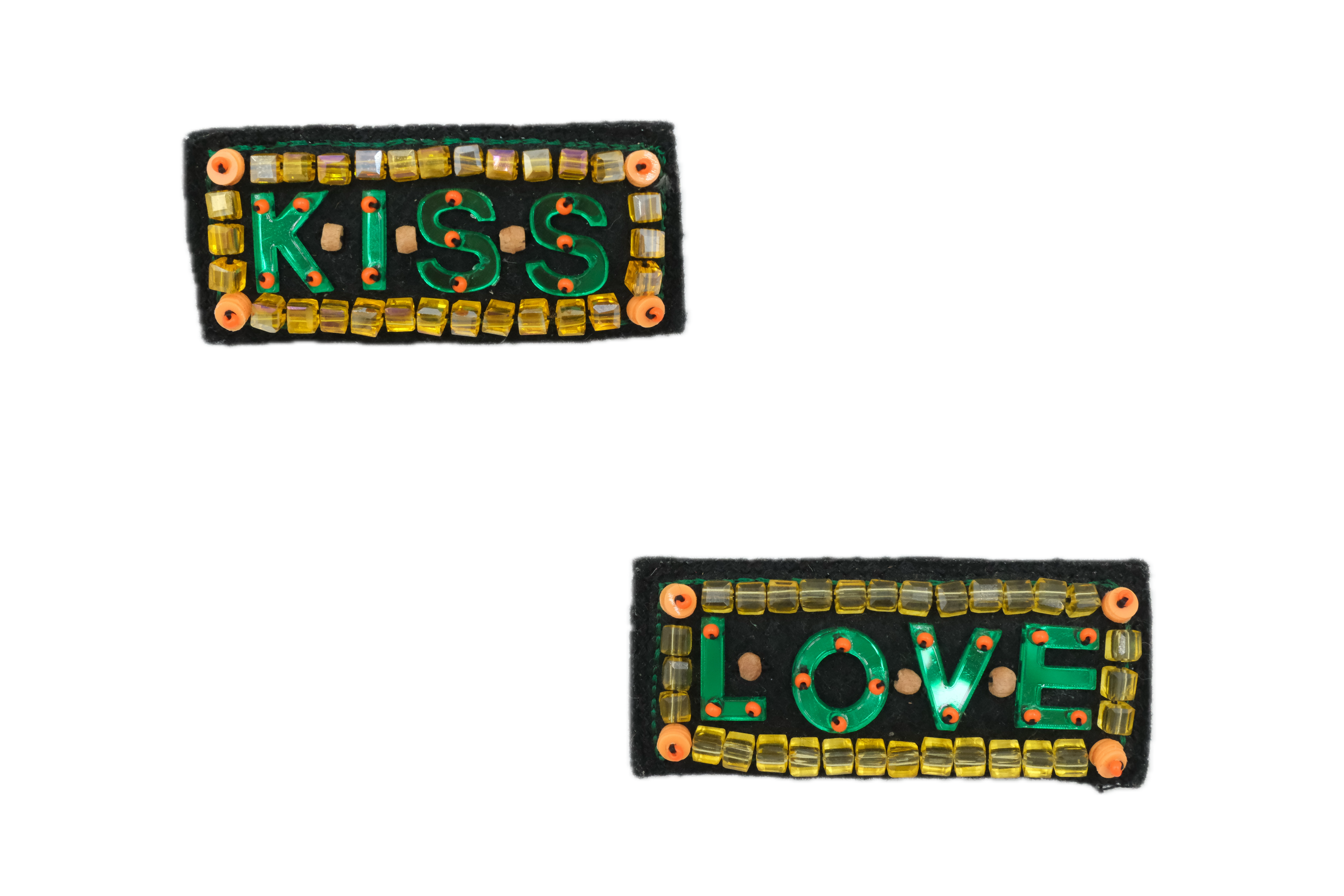 KISS and LOVE Brooches