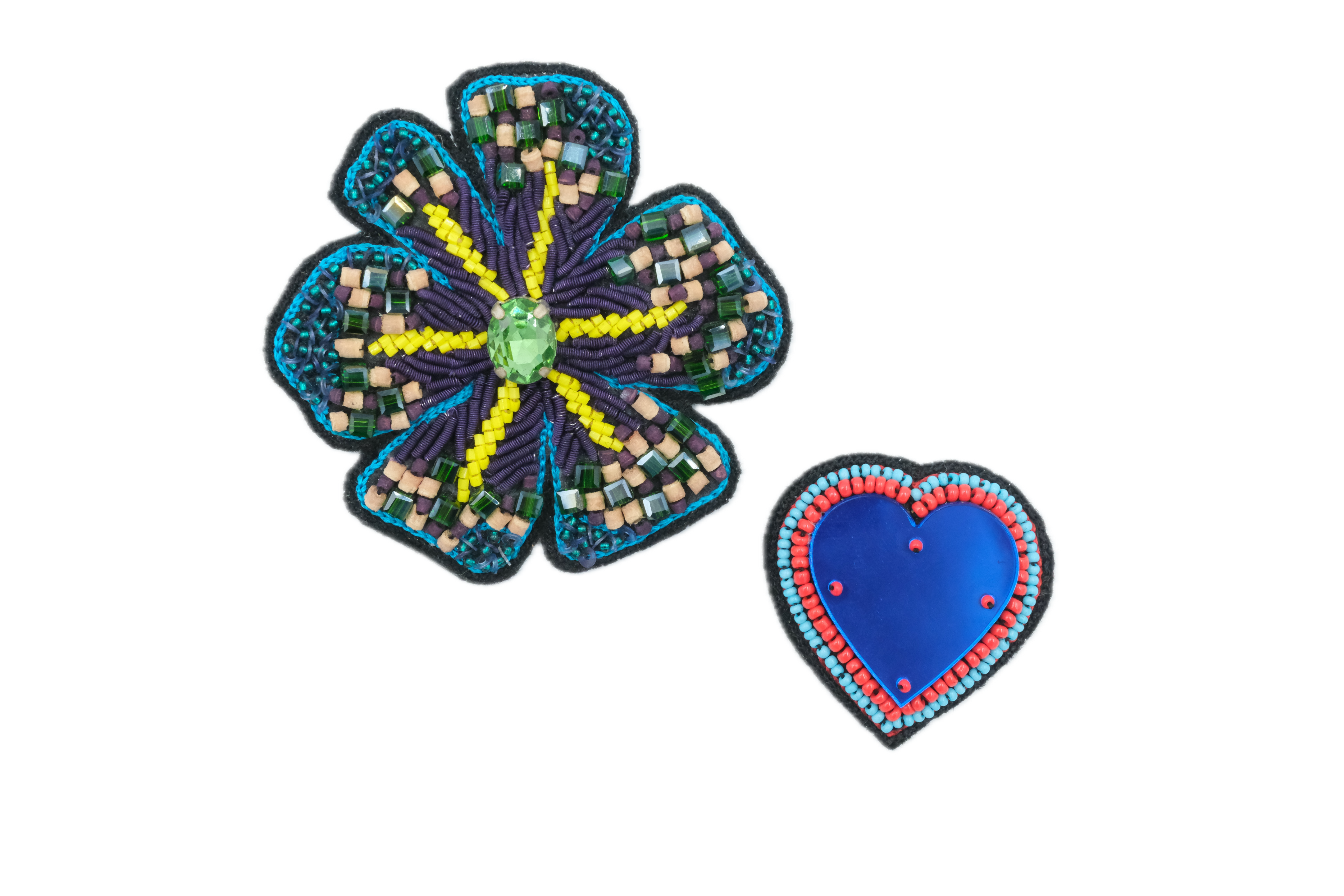 HELEBORE and HEART Brooches