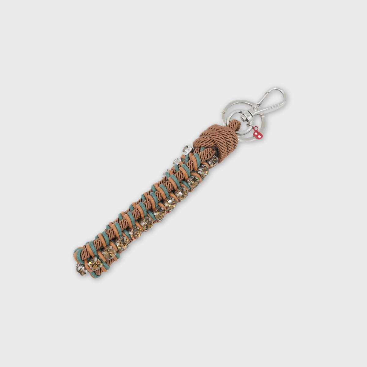 RHINESTONES Key Ring - Forest Brown