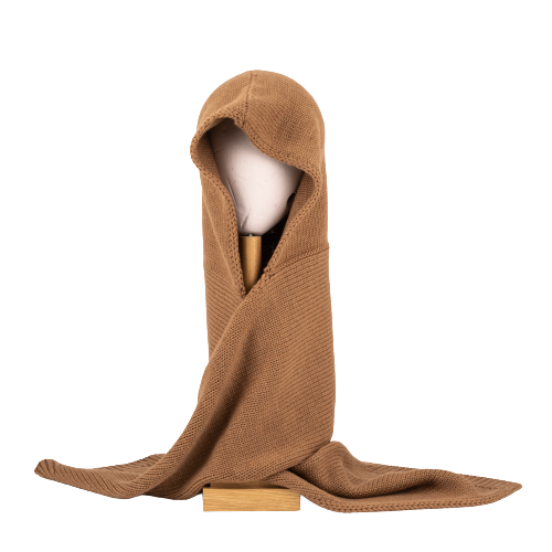 HAT Scarf Knitted Wool Camel