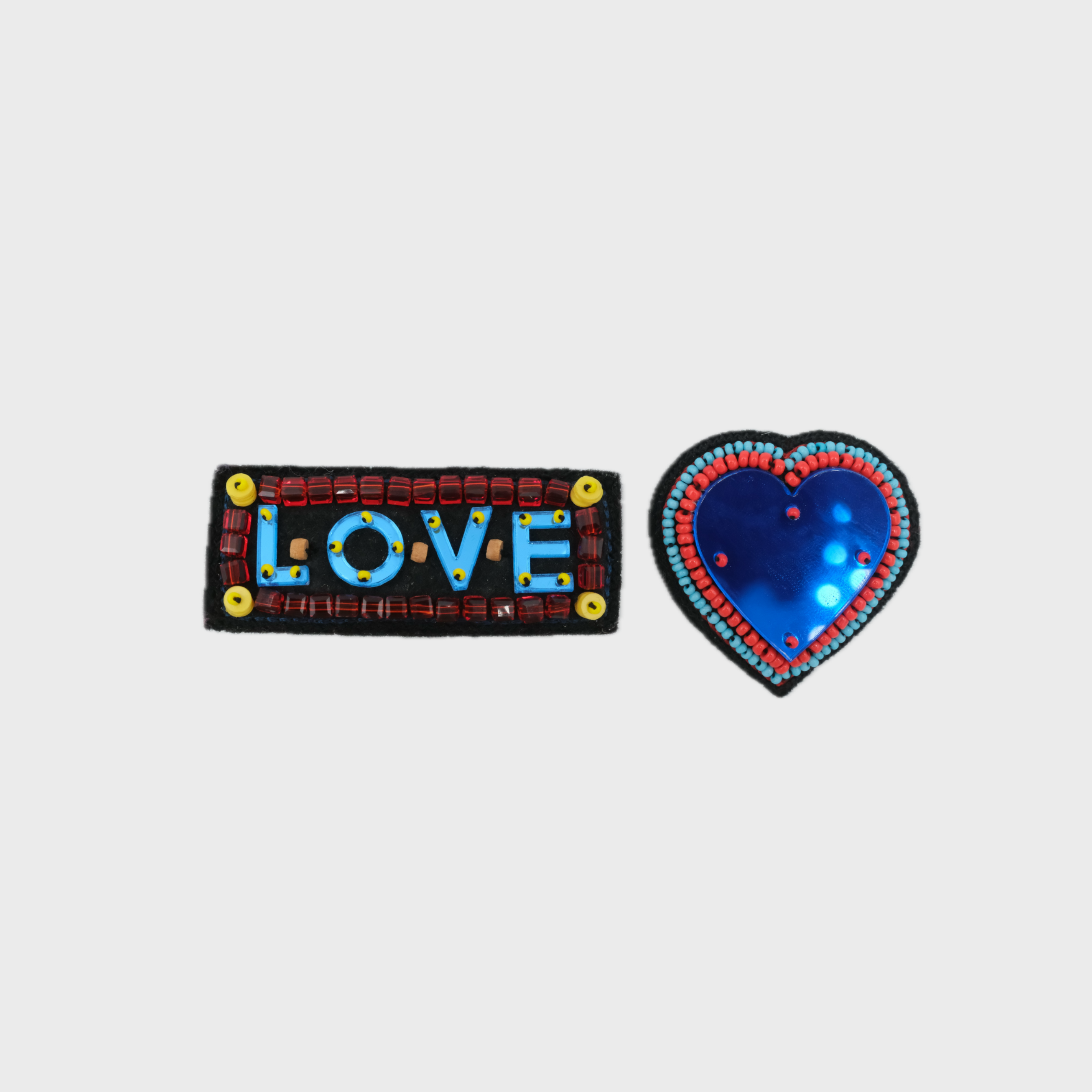 LOVE and HEART Brooch