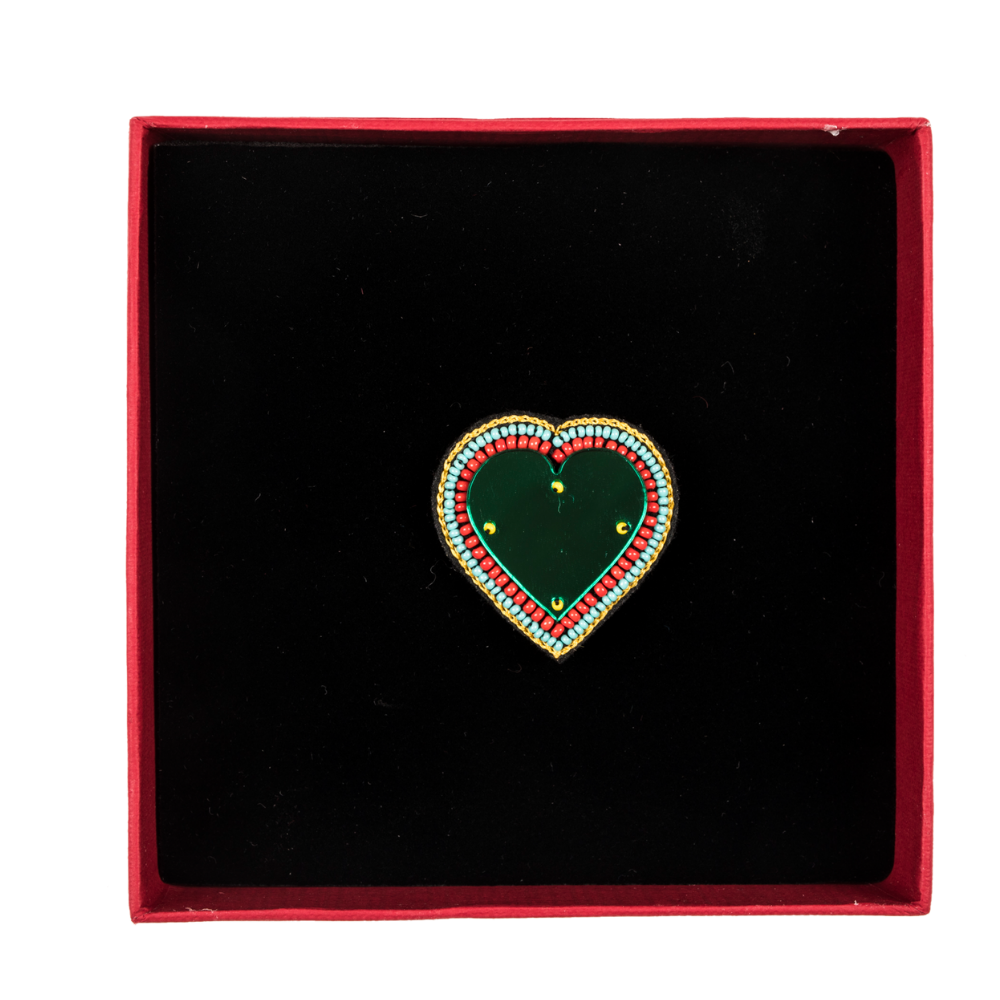 HEART MIRROR Brooch