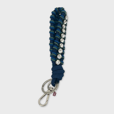 RHINESTONES Key Ring - Dark Blue