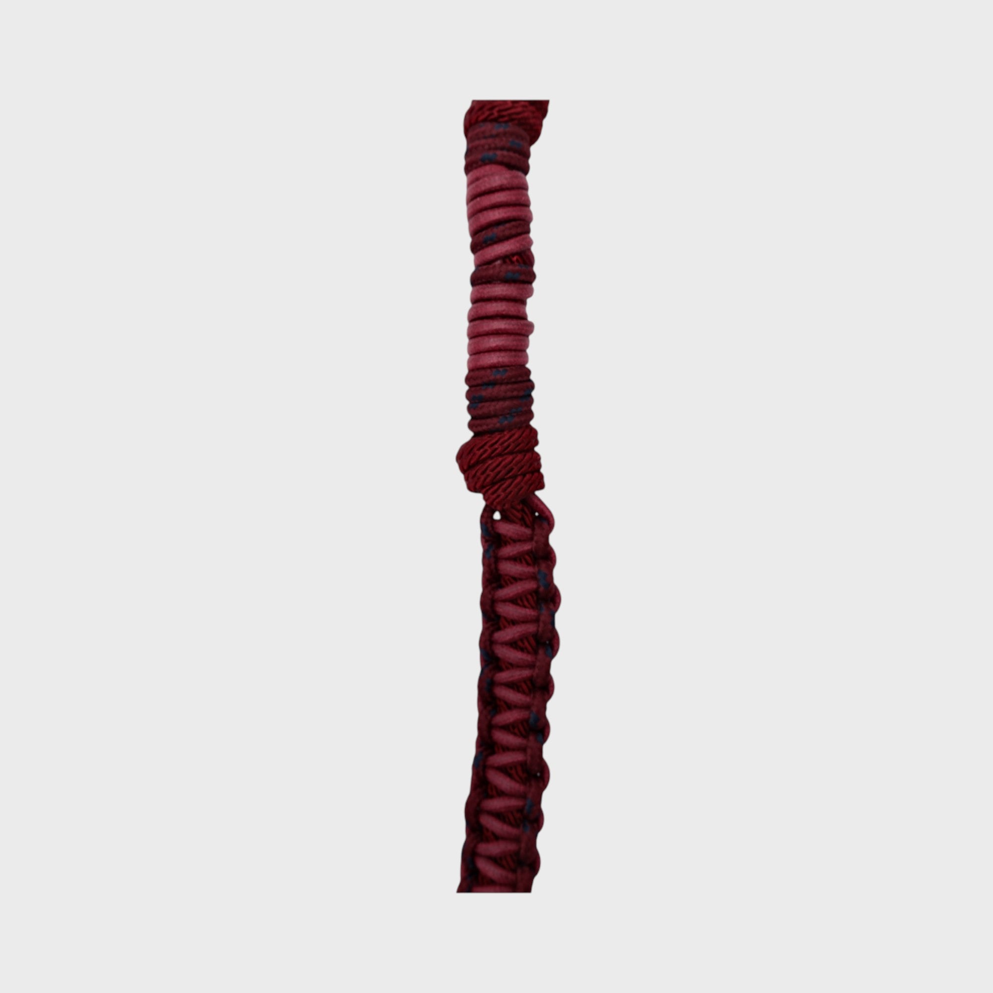 Detail of the Burgundy and light burgundy Tarzan dog leash