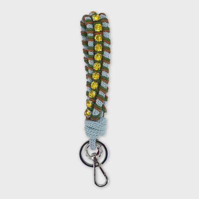 RHINESTONES Key Ring - Golden Blue