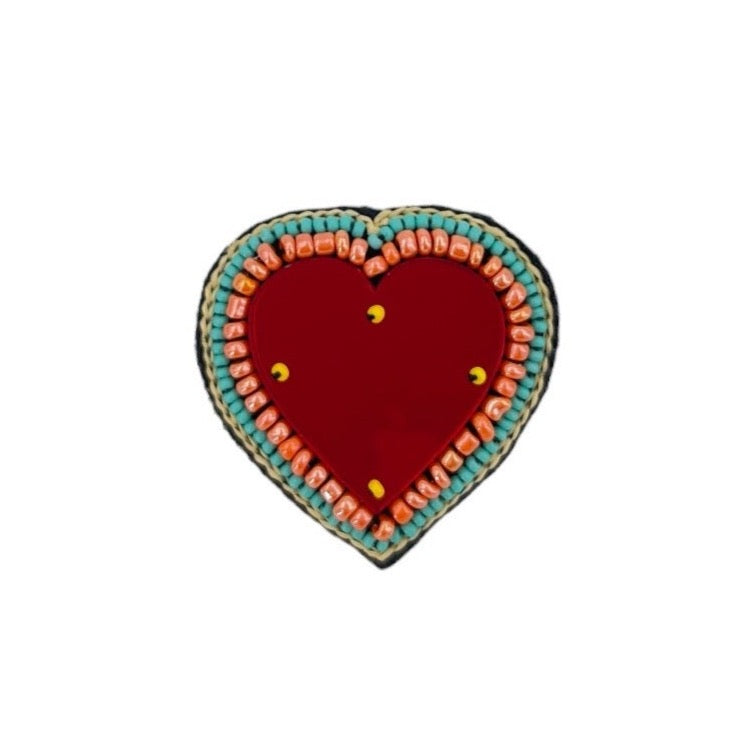 HEART MIRROR Brooch