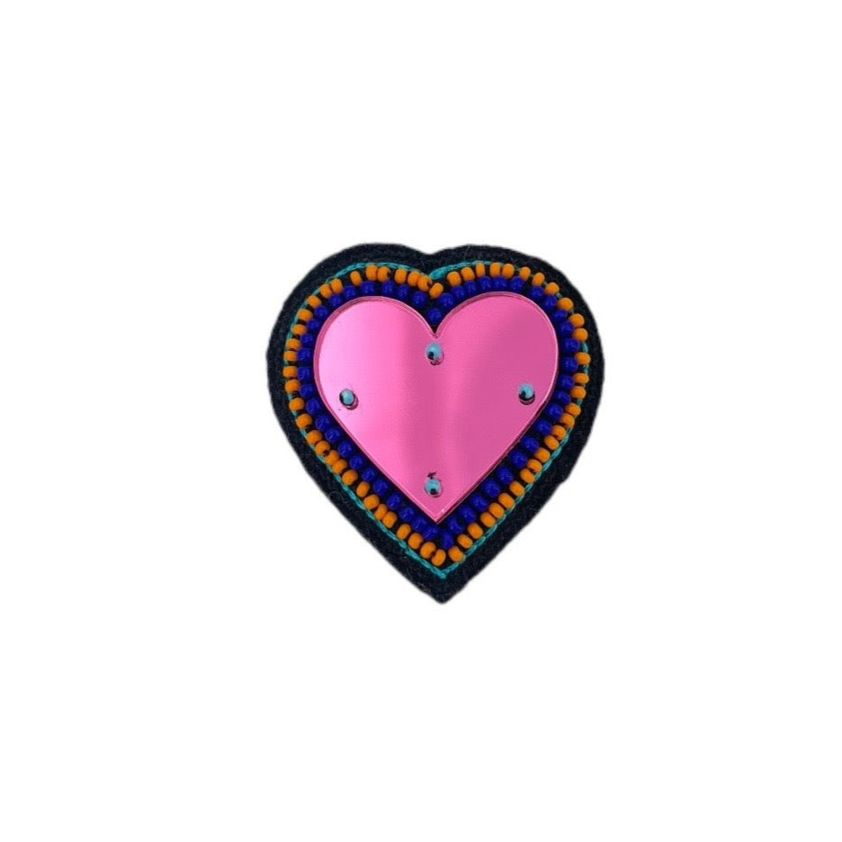 HEART MIRROR Brooch