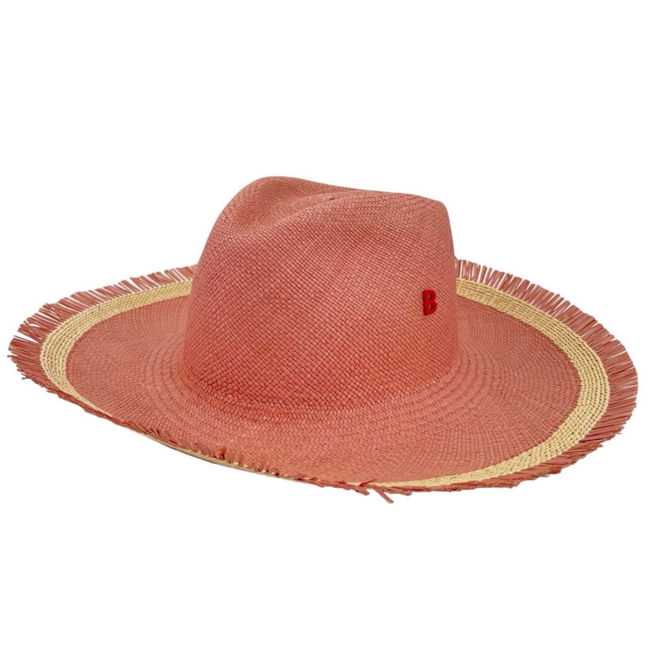 FERIADO pink Panama Straw