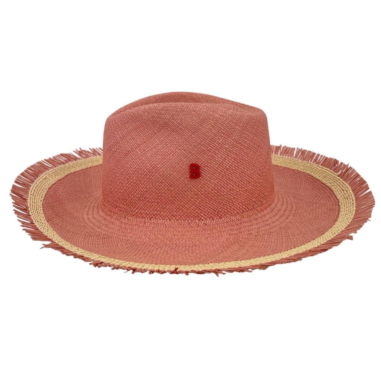 FERIADO pink Panama Straw