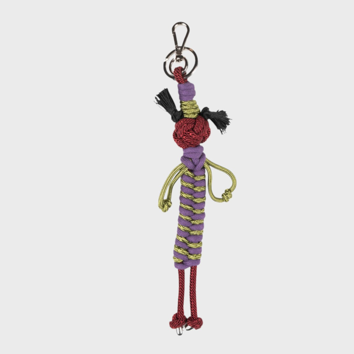 Colorful keyring with keychain attachment on a white background