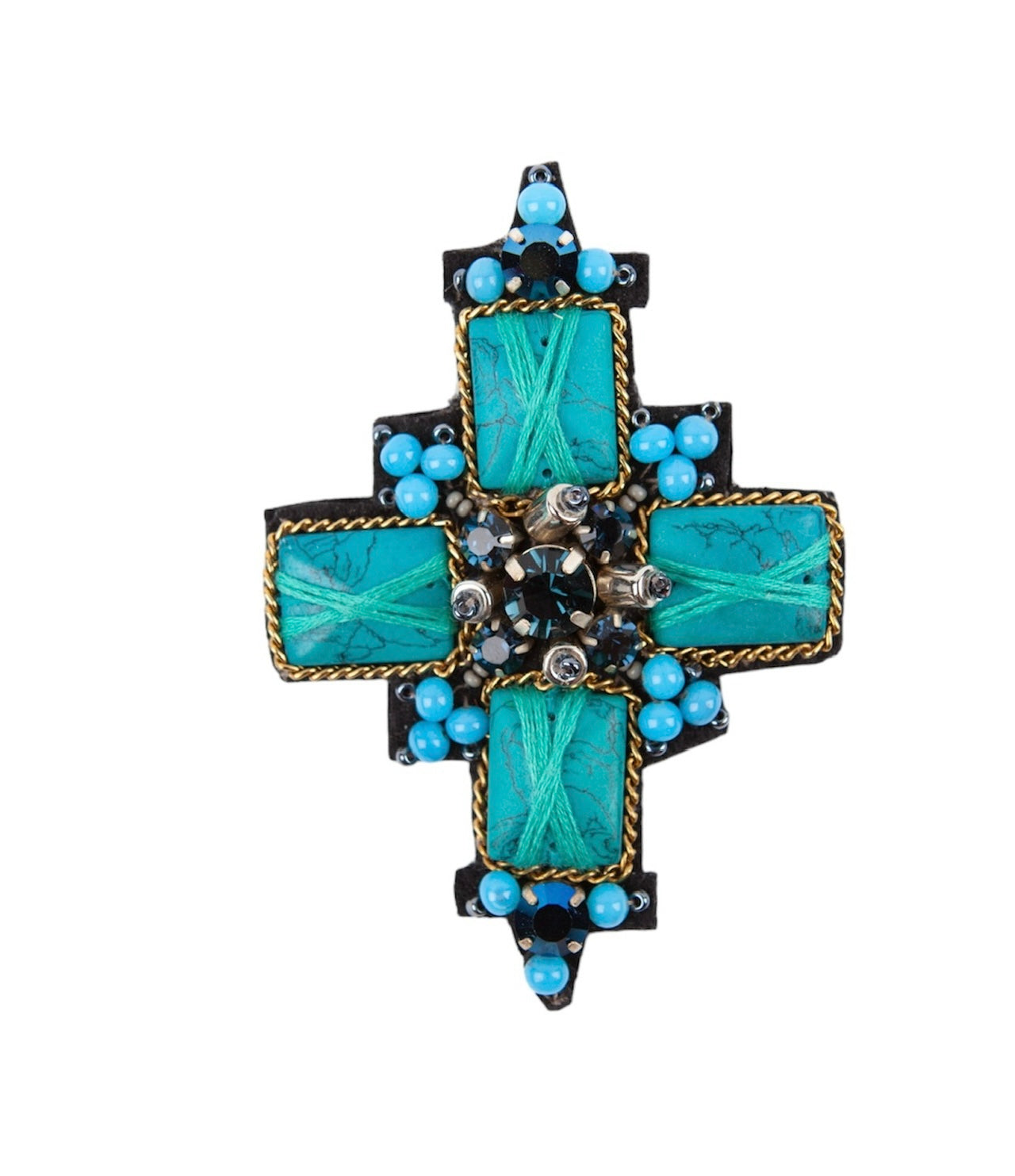 TIARA CROSS Brooch