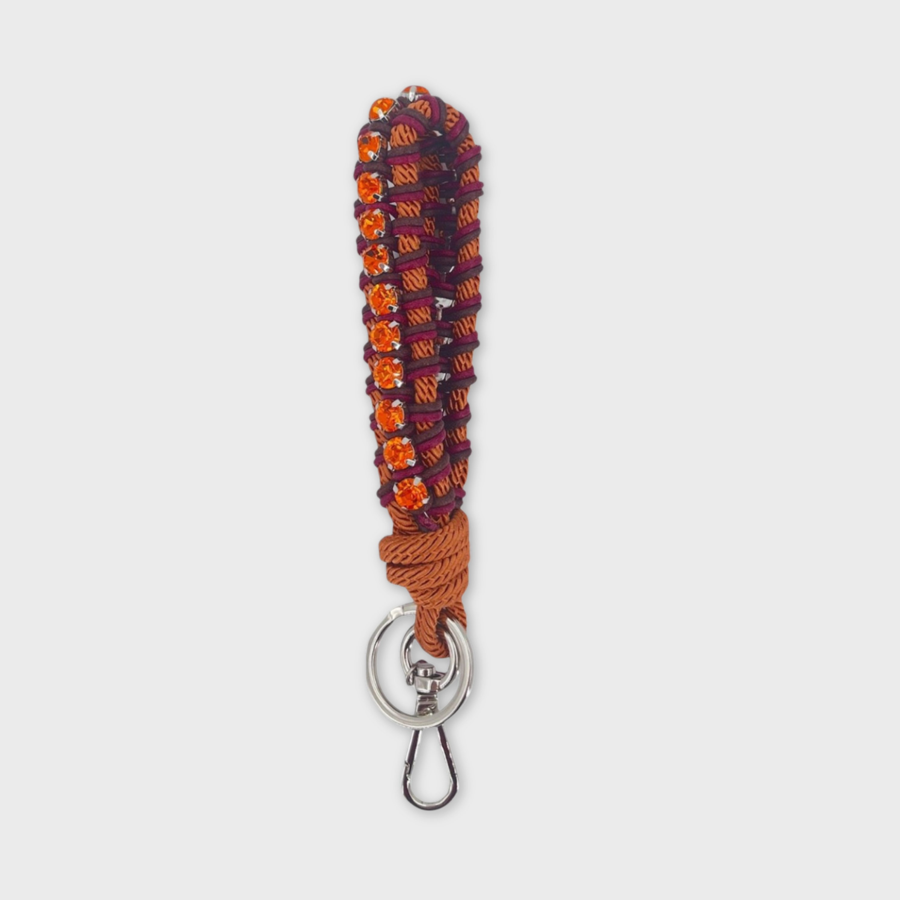 RHINESTONES Key Ring - Chestnut