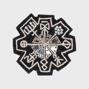 RUNES Silver Brooch