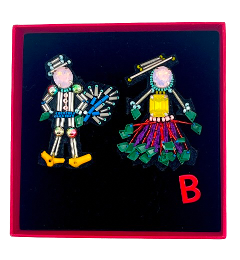 SOUTHERN COUPLE Brooches Pink