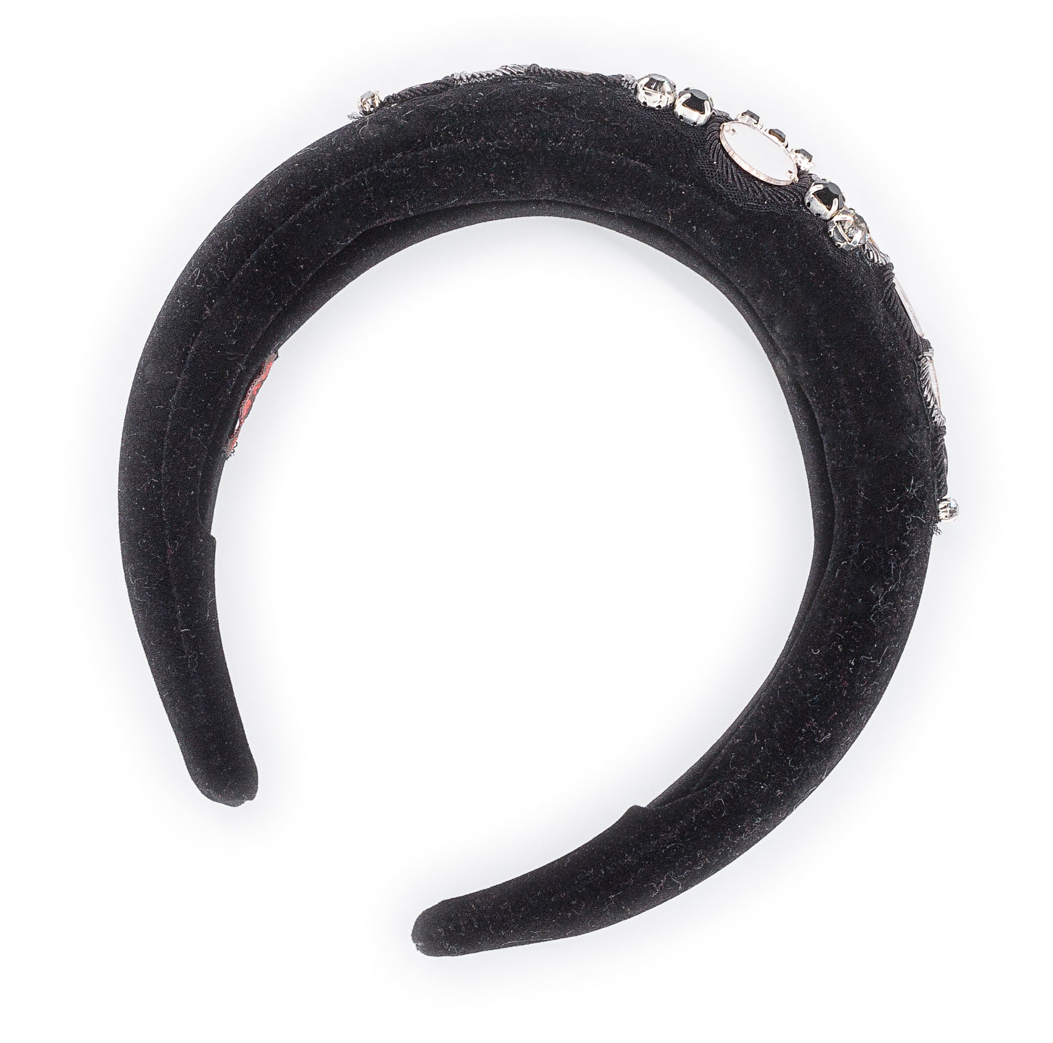 HEADBAND Velvet Black with TIARA