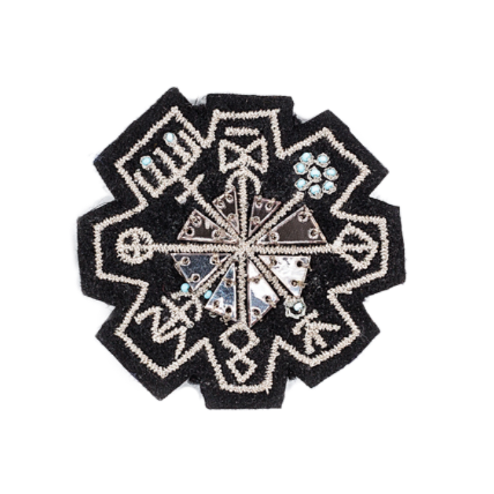 RUNES Gold Brooch