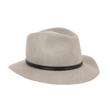 FOLCO Grey Wool felt with Leather & CLOVER