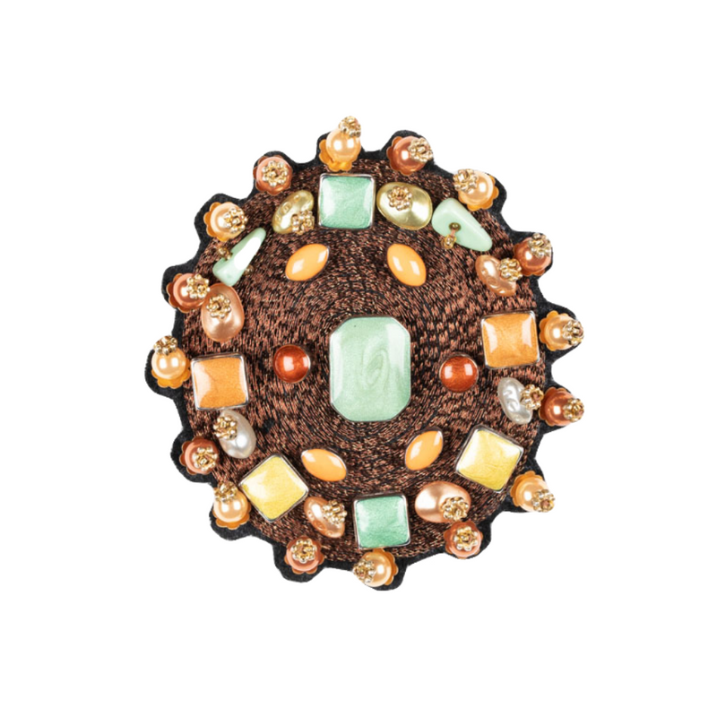 YOURTE Brooch Gold with Stones