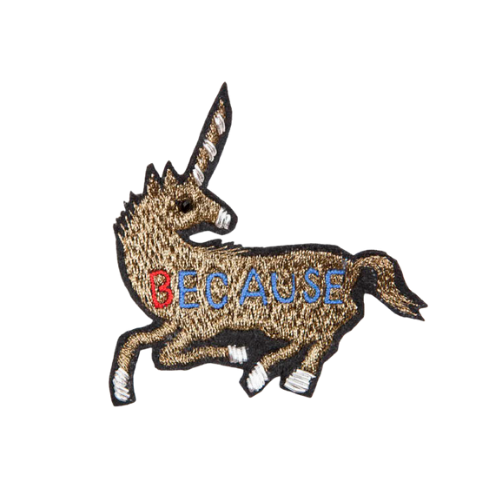 UNICORN Brooch Embroidery Gold