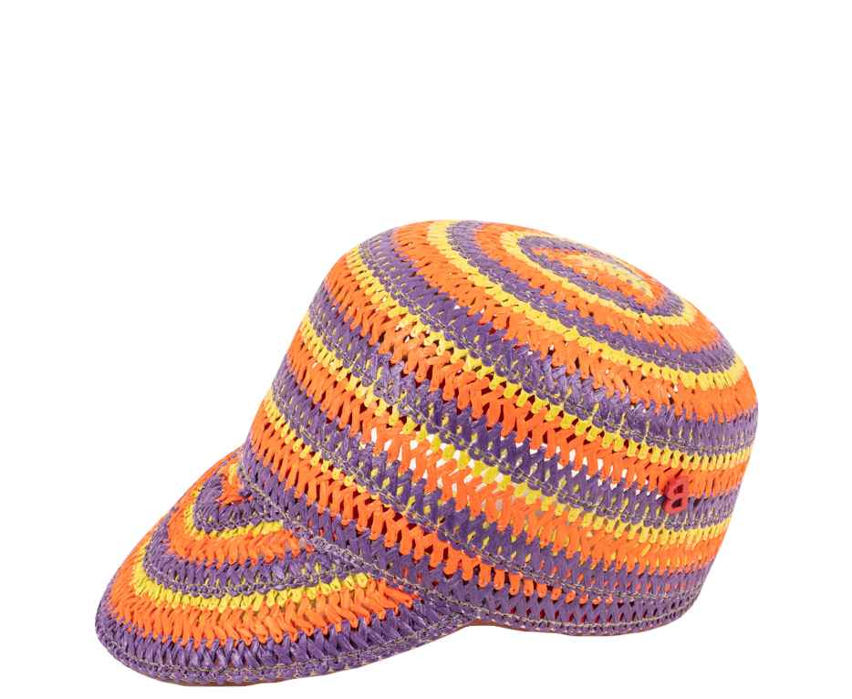 GRACE CAP Viscose Orange&Purple