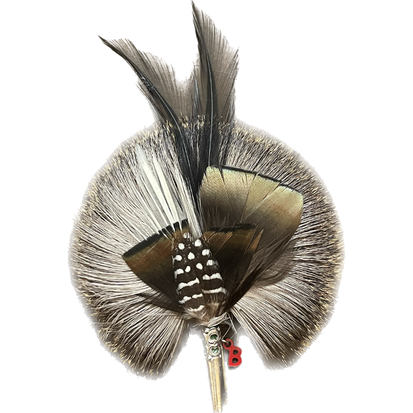 Round feather Brooch