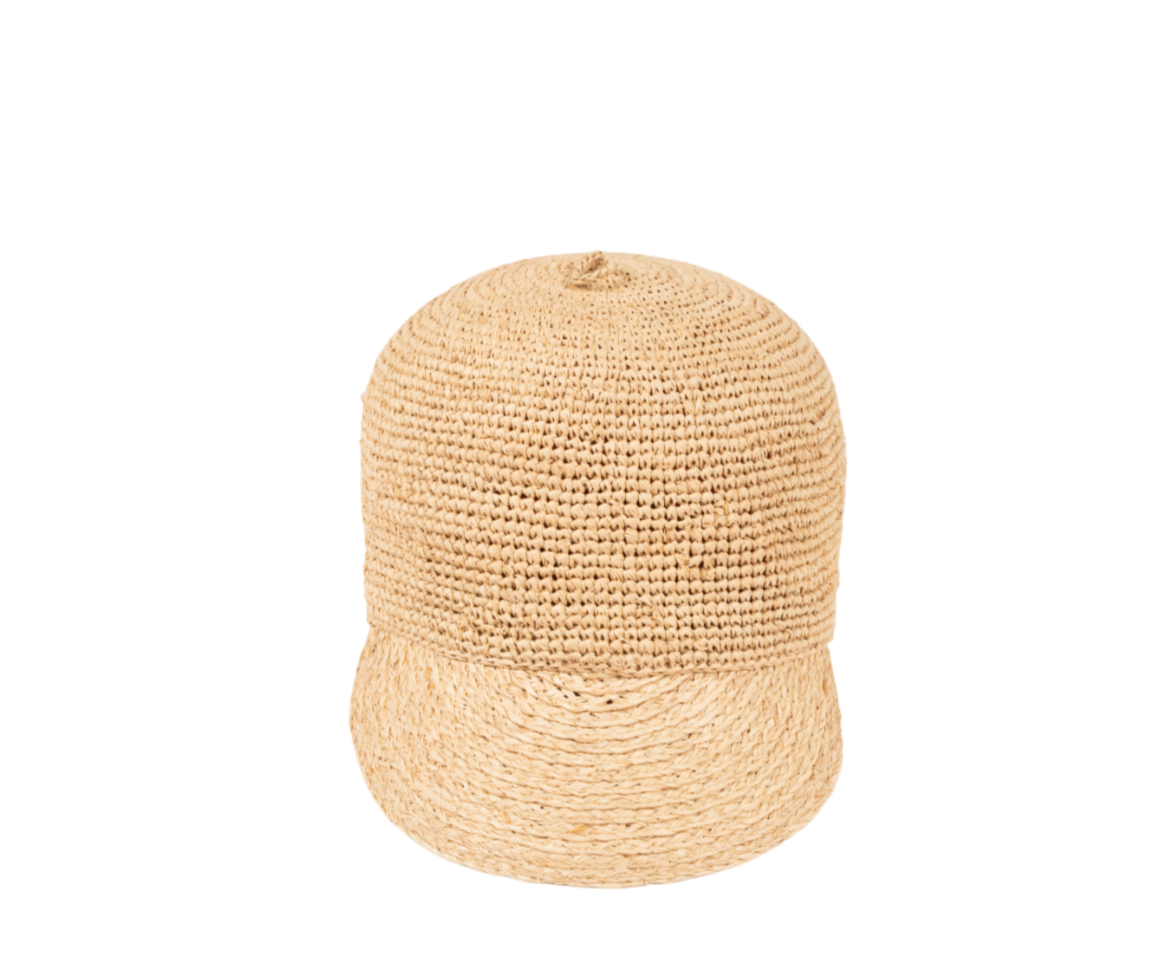 GRACE CAP - Raffia Bi-weave Natural